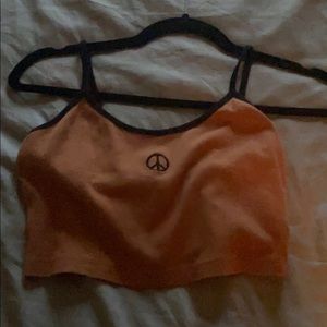UO peace sign crop top